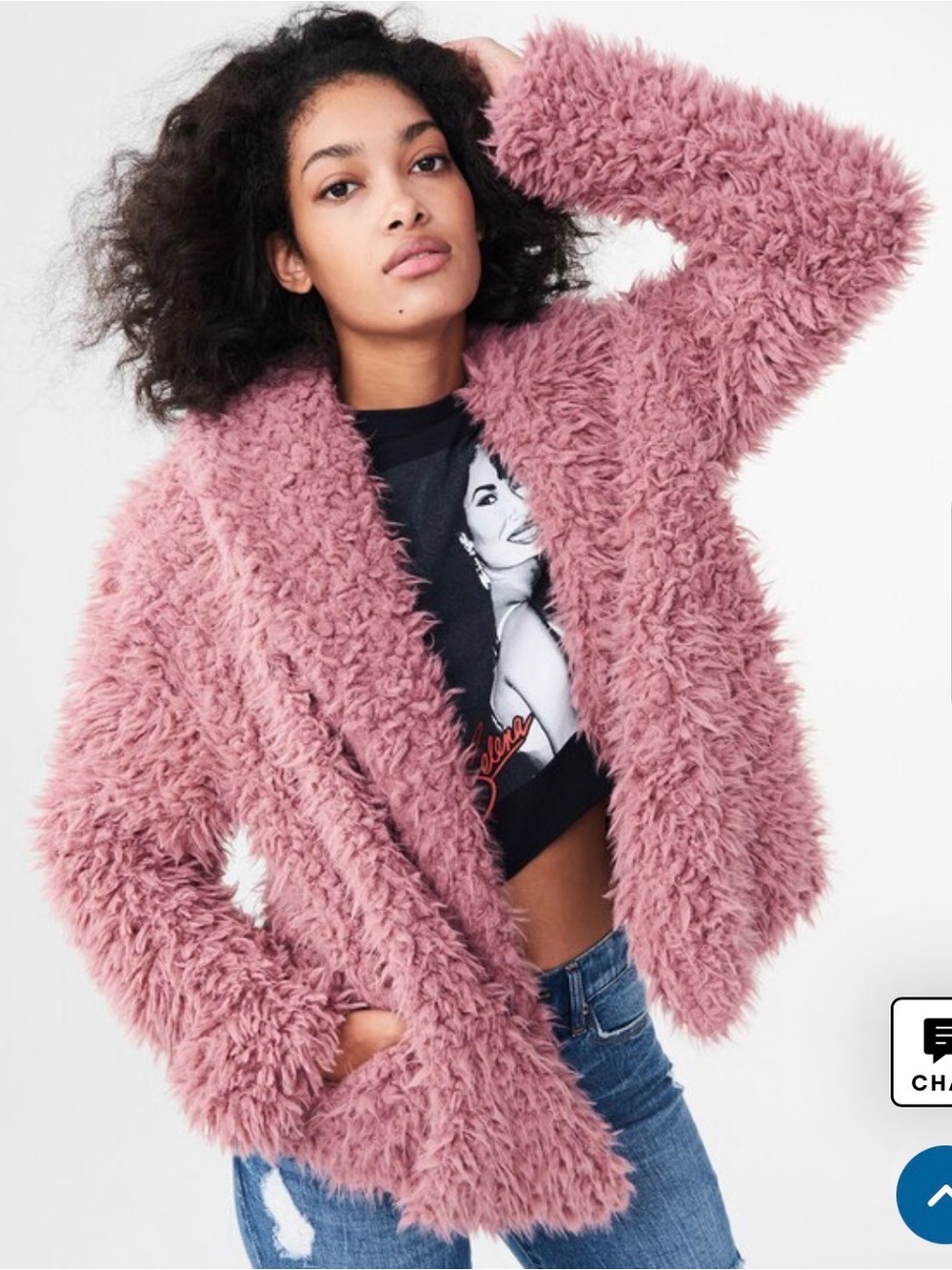 🩷 Aeropostale Dusty Rose Teddy Jacket size s/m EUC so cute!!🩷